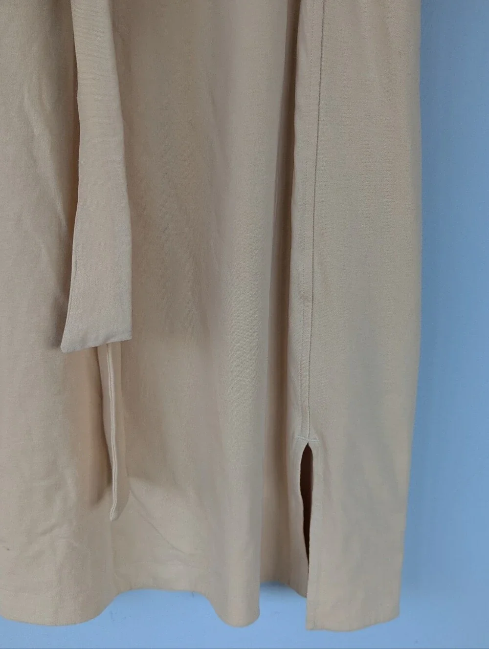 Lululemon Women's Tan Cotton Wrap Front T-Shirt Dress